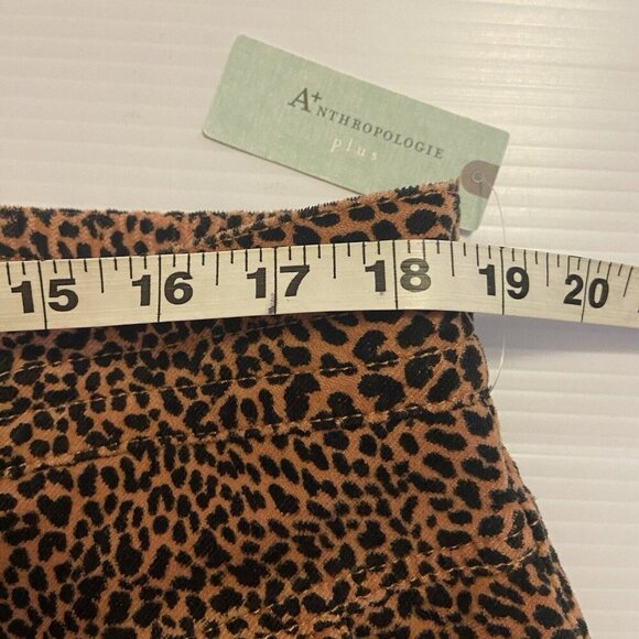 Anthropologie Kalea Joggers Pants Leopard Size 1X Plus Corduroy Mobwife NWT NEW - Picture 13 of 15